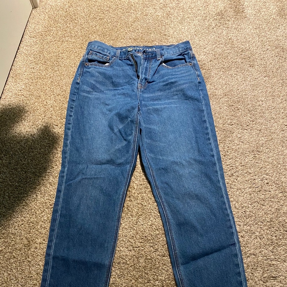 American eagle traditional denim mom jean